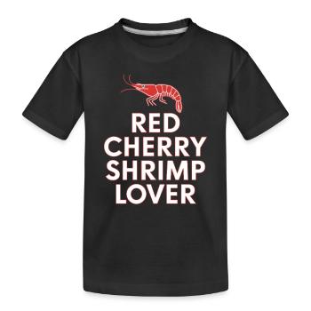 Red Cherry Shrimp Lover - Kinder Premium Bio T-Shirt - Schwarz - Vorne