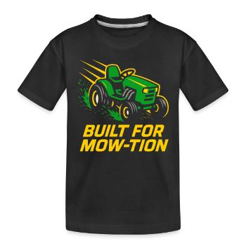 Tondeuse à gazon Tondeuse à gazon Racing Tondeuse à gazon de course - T-shirt bio Premium Enfant - noir - Devant