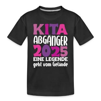Diplômé de la garderie : 2025 Une légende quitte le site - T-shirt bio Premium Enfant - noir - Devant