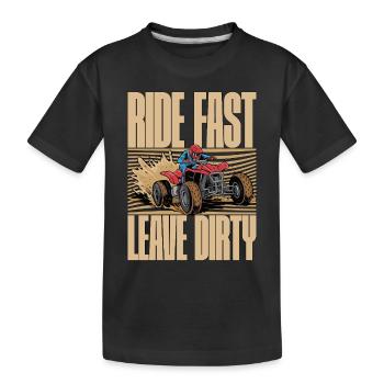 Mud Racing Ride Fast Leave Dirty Loves Mud Bogging - Kinder Premium Bio T-Shirt - Schwarz - Vorne