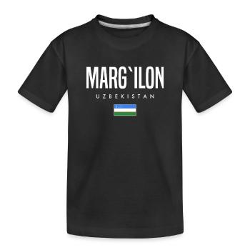Marg'ilon Usbekistan - Kinder Premium Bio T-Shirt - Schwarz - Vorne
