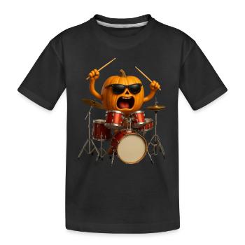 Tambours de citrouille - T-shirt bio Premium Enfant - noir - Devant