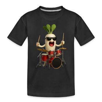 Tambours de radis - T-shirt bio Premium Enfant - noir - Devant