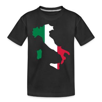 Italy - Kids' Premium Organic T-Shirt - black - Front