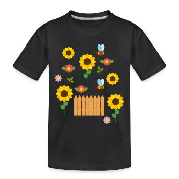 summer - Kids' Premium Organic T-Shirt - black - Front