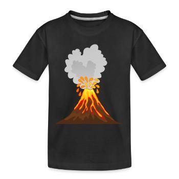 Volcan, lave, cendre, magma, géologue, volcan - T-shirt bio Premium Enfant - noir - Devant