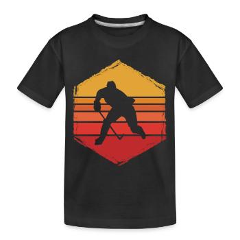 Eishockey - Kinder Premium Bio T-Shirt - Schwarz - Vorne