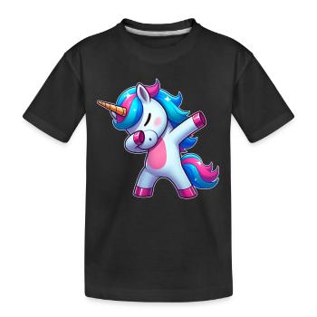 Licorne Dab Licornes magiques - T-shirt bio Premium Enfant - noir - Devant