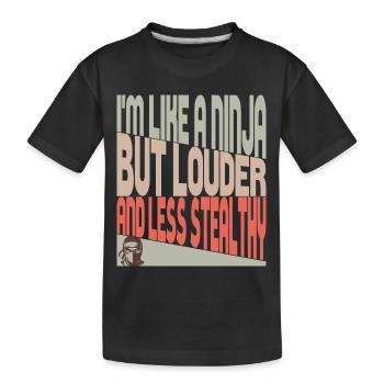 Wie ein Ninja - Kinder Premium Bio T-Shirt - Schwarz - Vorne