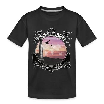 Abenteuer Die Wellen brechen – Wir leben trotzdem - Kinder Premium Bio T-Shirt - Schwarz - Vorne