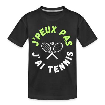 Design Tennis - T-shirt bio Premium Enfant - noir - Devant