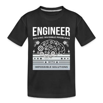 T-shirt INGÉNIEUR – Résoudre les problèmes invisibles - T-shirt bio Premium Enfant - noir - Devant
