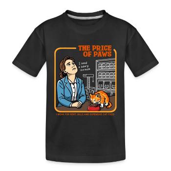 Le prix des pattes - T-shirt bio Premium Enfant - noir - Devant