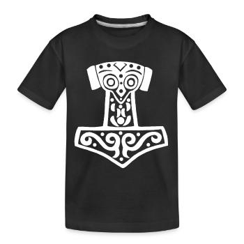 Marteau de Thor (blanc) - T-shirt bio Premium Enfant - noir - Devant