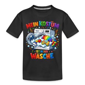 My costume is funny in the laundry clown - Kids' Premium Organic T-Shirt - black - Front