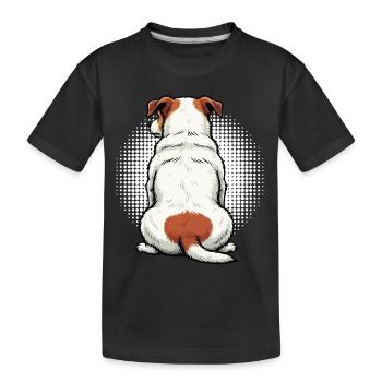 Jack Russel terrier Jack russel owner Jacky - Kids' Premium Organic T-Shirt - black - Front