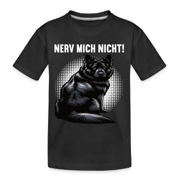 Nerv Mich Nicht Schwarzer Schäferhund Schäferhunde - Kinder Premium Bio T-Shirt - Schwarz - Vorne