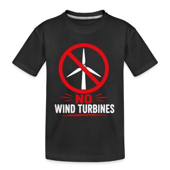 Résistance aux éoliennes pour les agriculteurs - T-shirt bio Premium Enfant - noir - Devant