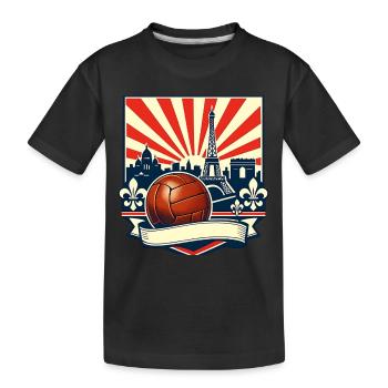 France Vintage Fußball Shirt für Männer und Frauen - Kinder Premium Bio T-Shirt - Schwarz - Vorne
