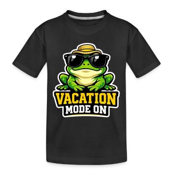 Mode Noix Grenouille Autocollant Coussin décoratif - T-shirt bio Premium Enfant - noir - Devant