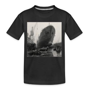 Robbe Shipyard Vintage Photo Animal Crime - Kids' Premium Organic T-Shirt - black - Front