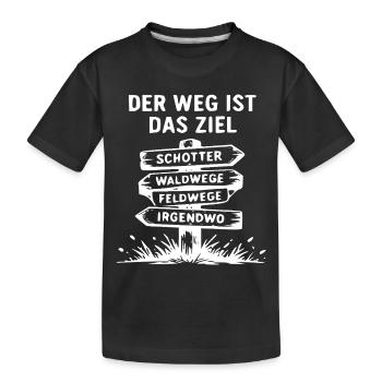 Weg Ist Ziel Signpost Abenteuer - Kinder Premium Bio T-Shirt - Schwarz - Vorne