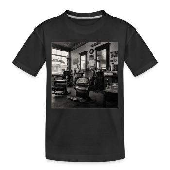 Crime rétro rétro de chat de salon de barbier - T-shirt bio Premium Enfant - noir - Devant