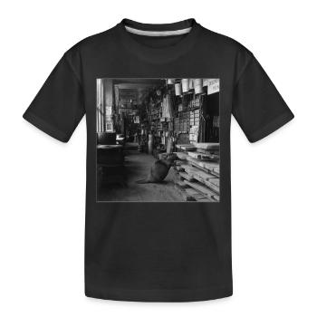 Beaver in the Wood Shop Vintage Retro Animal Crime - Kids' Premium Organic T-Shirt - black - Front
