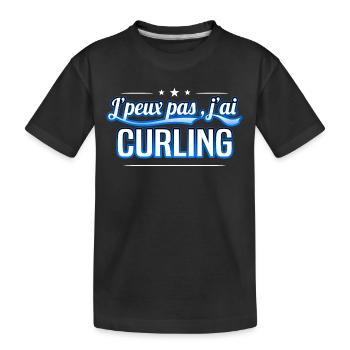 Curling - j'peux pas , j'ai Curling - T-shirt bio Premium Enfant - noir - Devant