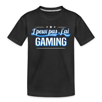 Gaming - j'peux pas , j'ai Gaming - T-shirt bio Premium Enfant - noir - Devant