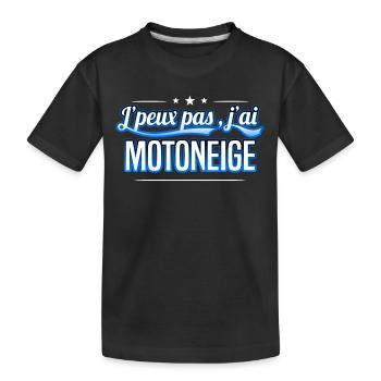 Motoneige - j'peux pas , j'ai Motoneige - T-shirt bio Premium Enfant - noir - Devant