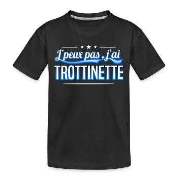 Trottinette - j'peux pas , j'ai Trottinette - T-shirt bio Premium Enfant - noir - Devant