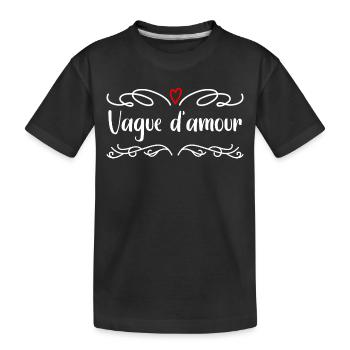 vague d'amour - T-shirt bio Premium Enfant - noir - Devant
