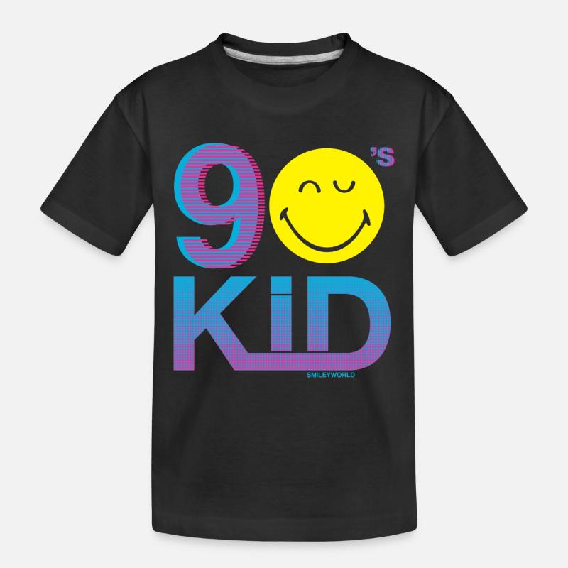 SmileyWorld 90s Kid - T-shirt bio Premium Enfant - noir
