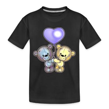 Bears in love 1 - Kids' Premium Organic T-Shirt - black - Front