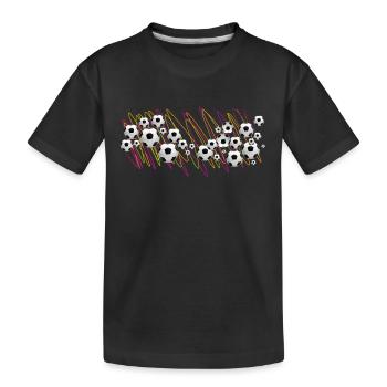 Ballons de football, fan de foot soccer streetwear - T-shirt bio Premium Enfant - noir - Devant