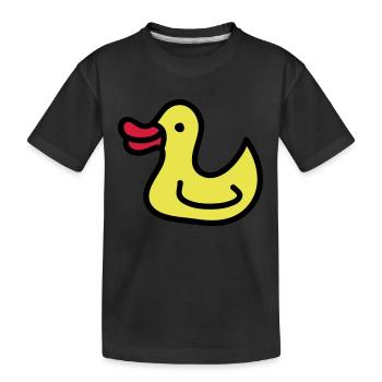 Entchen - Ente 3 - Kinder Premium Bio T-Shirt - Schwarz - Vorne
