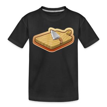 cutting board - Kids' Premium Organic T-Shirt - black - Front