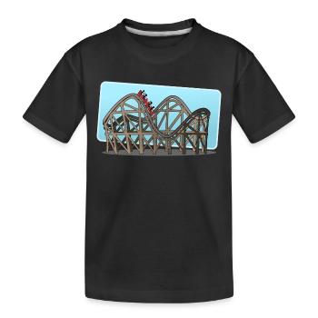 roller coaster - Kids' Premium Organic T-Shirt - black - Front