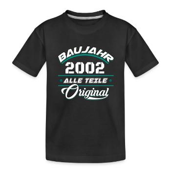 Baujahr 2002 Alle Teile original - Kinder Premium Bio T-Shirt - Schwarz - Vorne