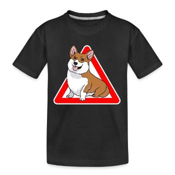 Pembroke Welsh Corgi Cardigan chien - T-shirt bio Premium Enfant - noir - Devant