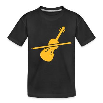 Geige - Kinder Premium Bio T-Shirt - Schwarz - Vorne