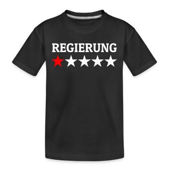 Regierung 1 Stern Bewertung - Kinder Premium Bio T-Shirt - Schwarz - Vorne