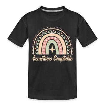 Cadeau Secrétaire Comptable. secrétaire comptable. - T-shirt bio Premium Enfant - noir - Devant
