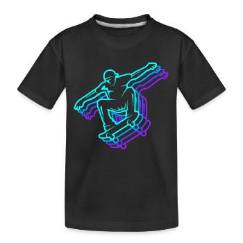 Skater Skateboarder Hommes Skateboard Enfants - T-shirt bio Premium Enfant - noir - Devant