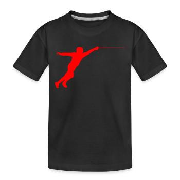 fencing fights floret sword parry samurai3 - Kids' Premium Organic T-Shirt - black - Front