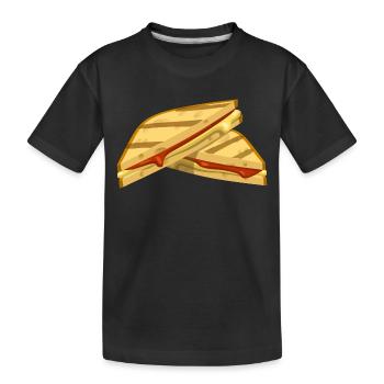 sandwich toast toaster breakfast breakfast23 - Kids' Premium Organic T-Shirt - black - Front