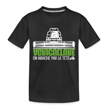 Agriculteurs français,agriculteur, agriculture. - T-shirt bio Premium Enfant - noir - Devant