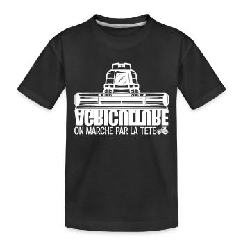 French farmers, farmer, agriculture. - Kids' Premium Organic T-Shirt - black - Front