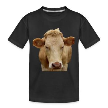 Cow Cow Cow Head Producteurs de cadeaux - T-shirt bio Premium Enfant - noir - Devant